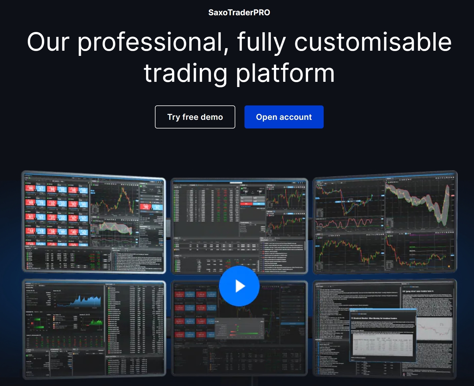 Saxo trading platform