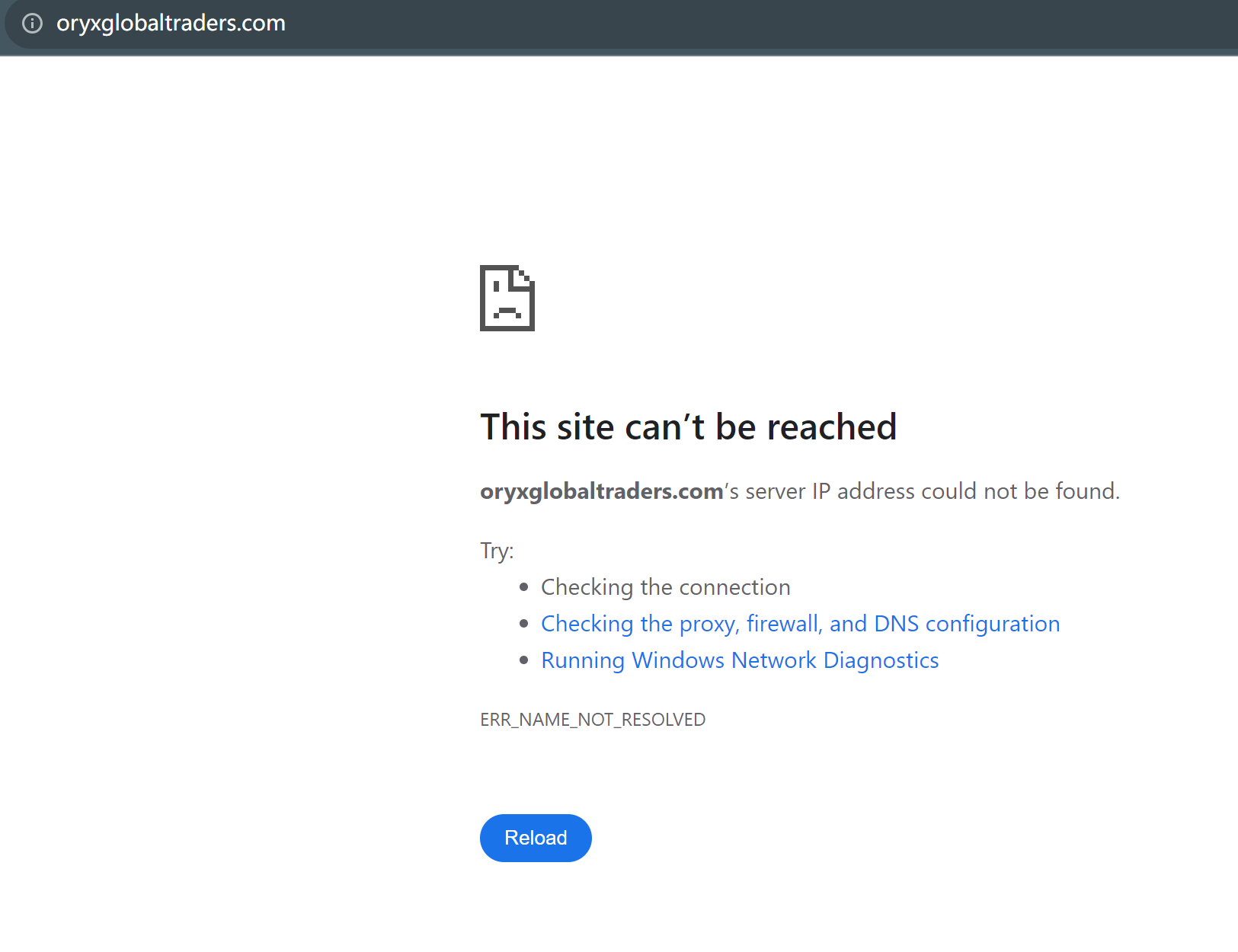 website not accesible