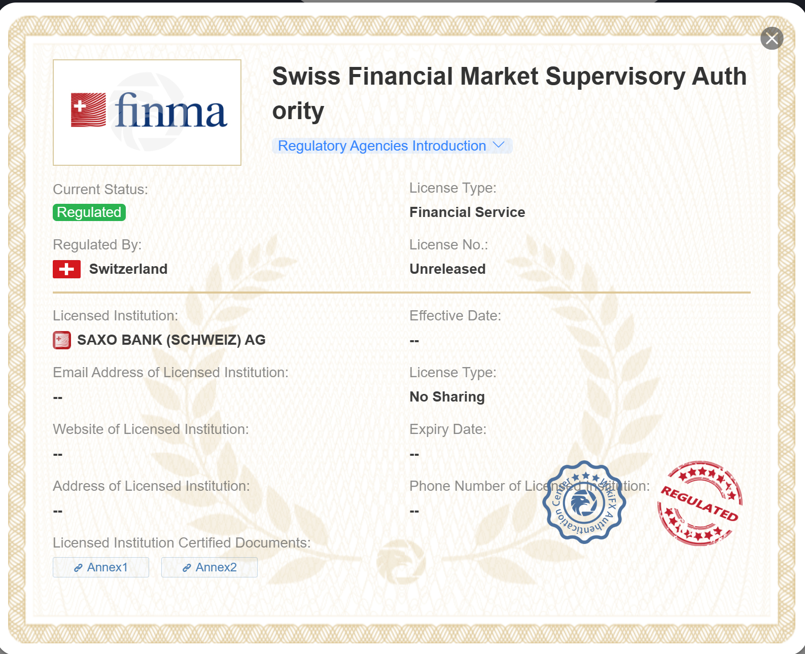 FINMA  license