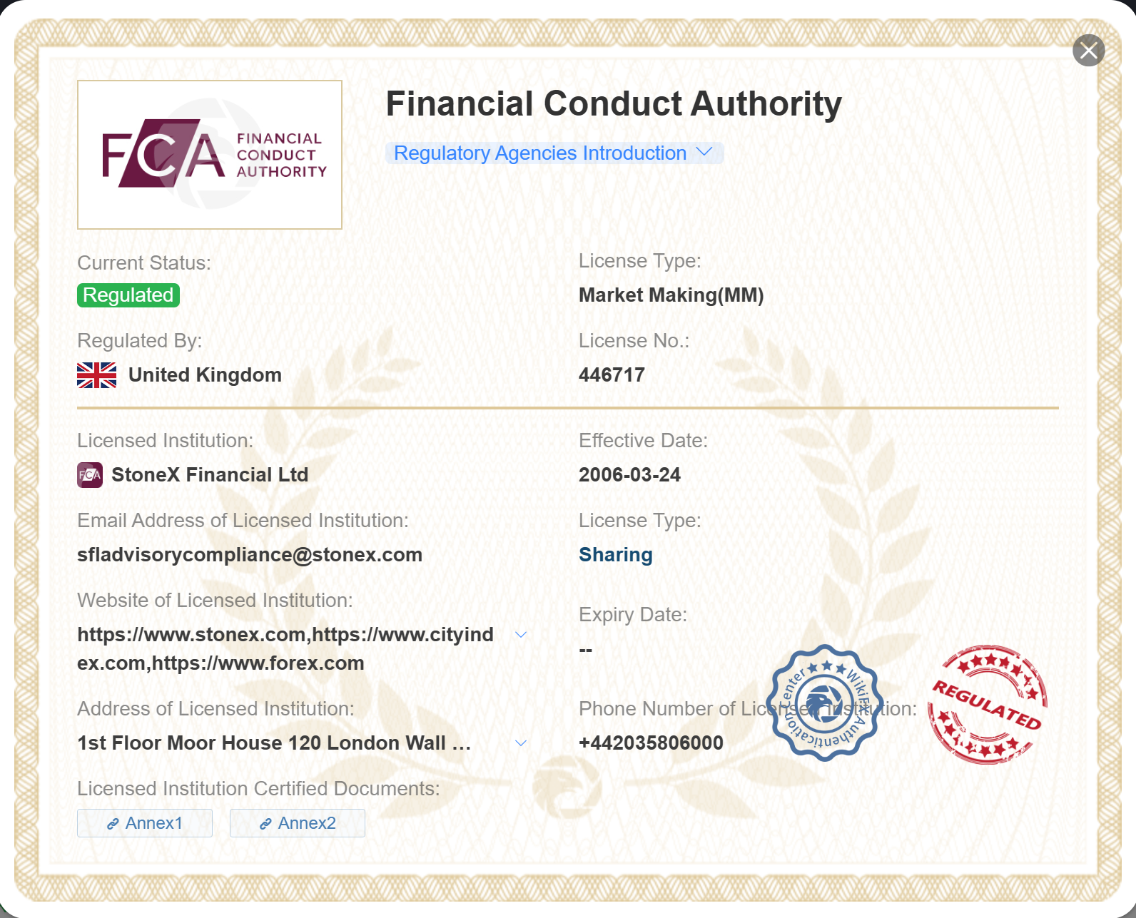 FCA license