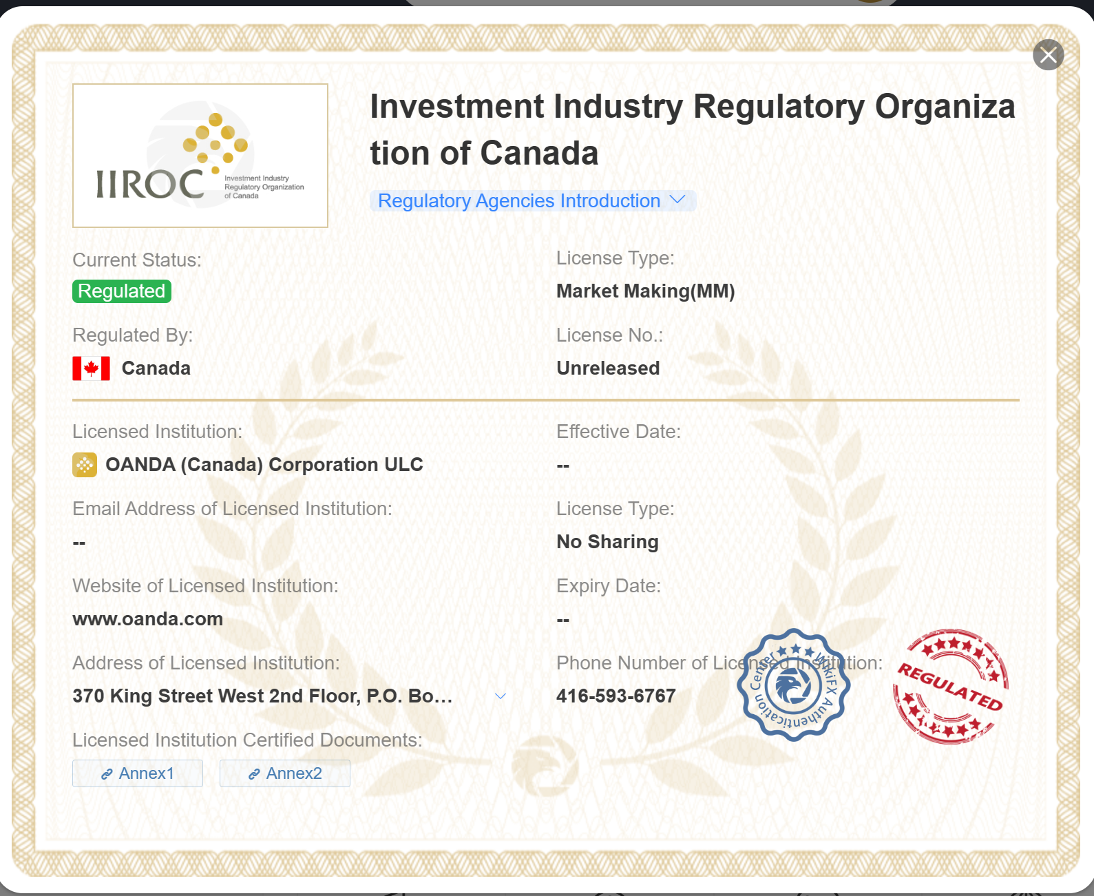 IIROC license