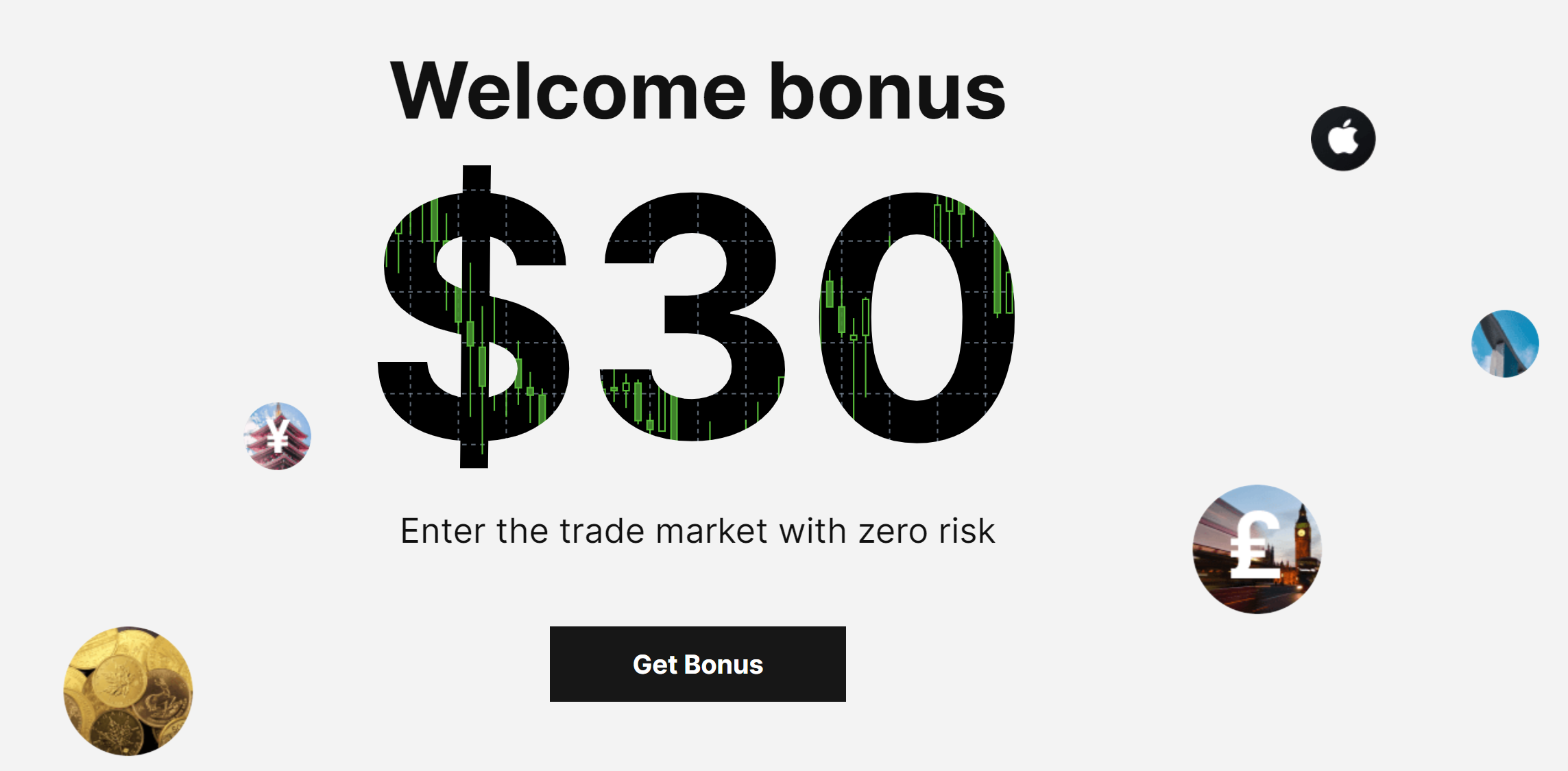 $30 welcome bonus 