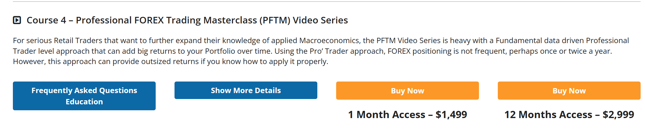 Professional FOREX Trading Masterclass (PFTM) Video Series 