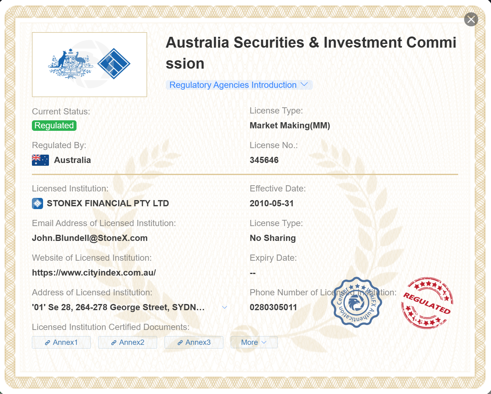 ASIC license