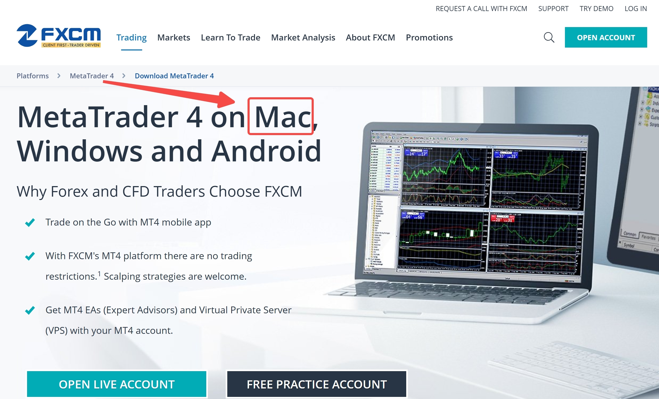 FXCM MT4 for Mac