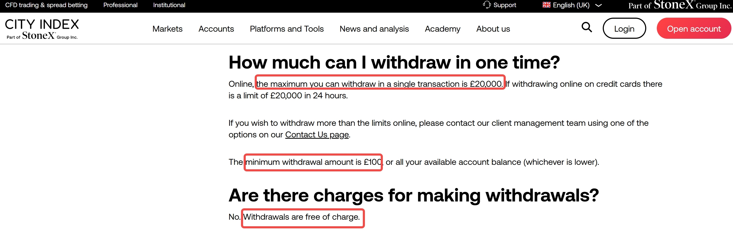 City Index Withdrawal