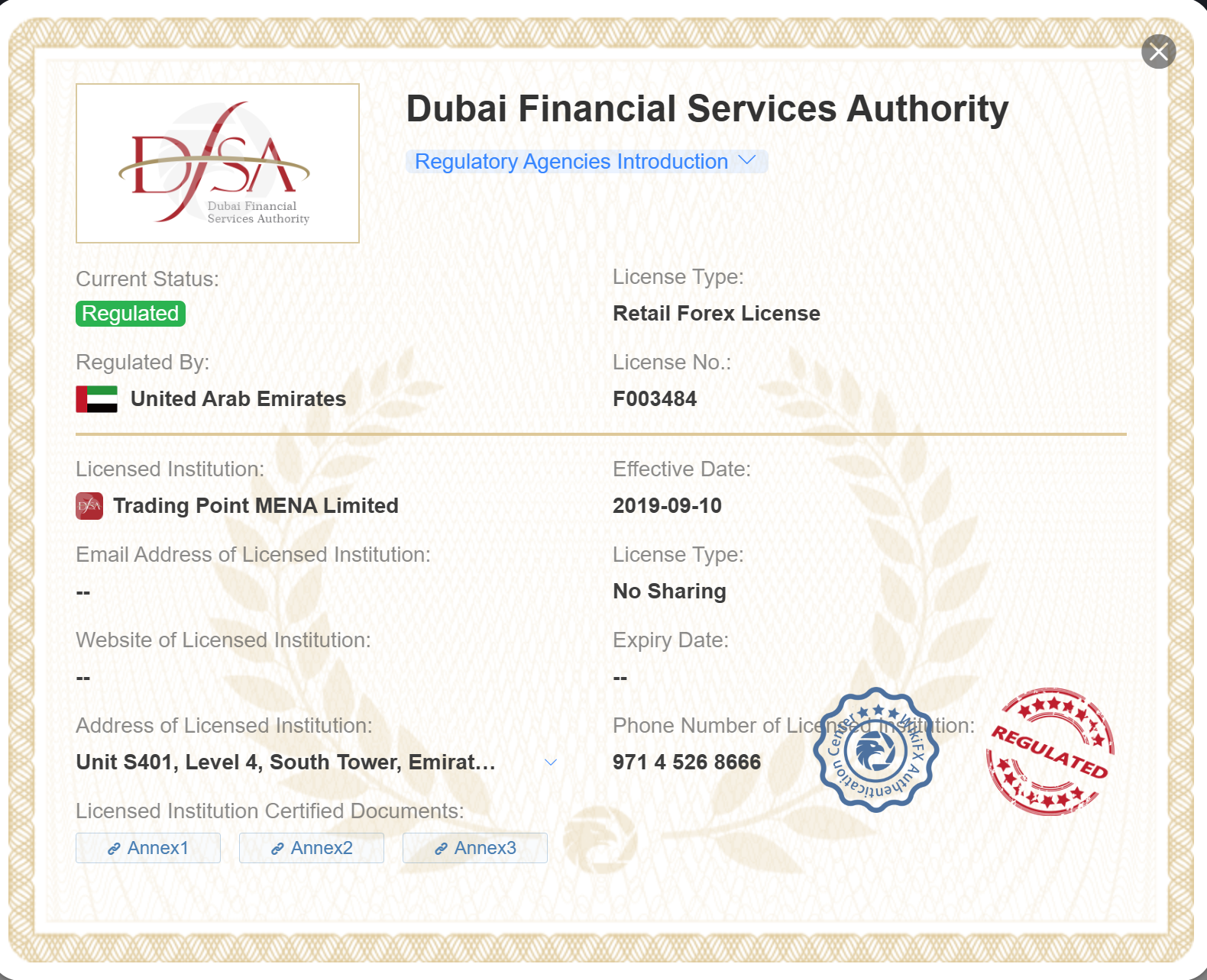 DFSA license