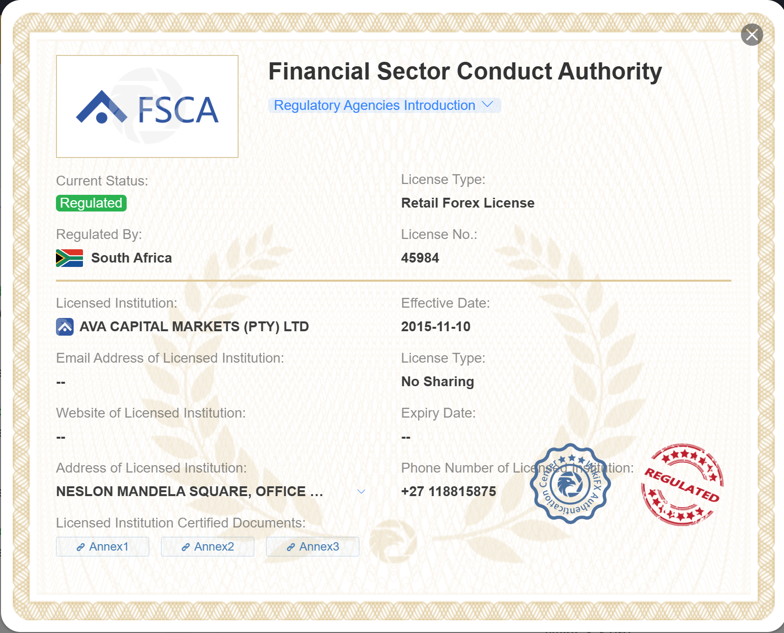 FSCA license