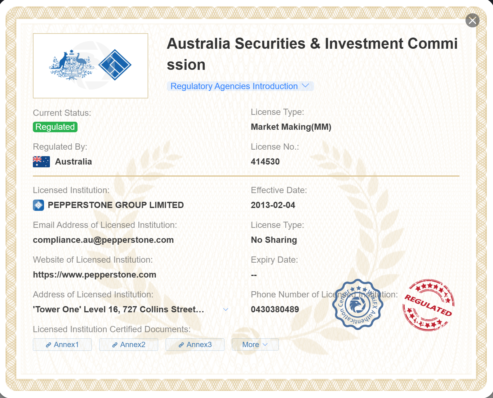 ASIC license