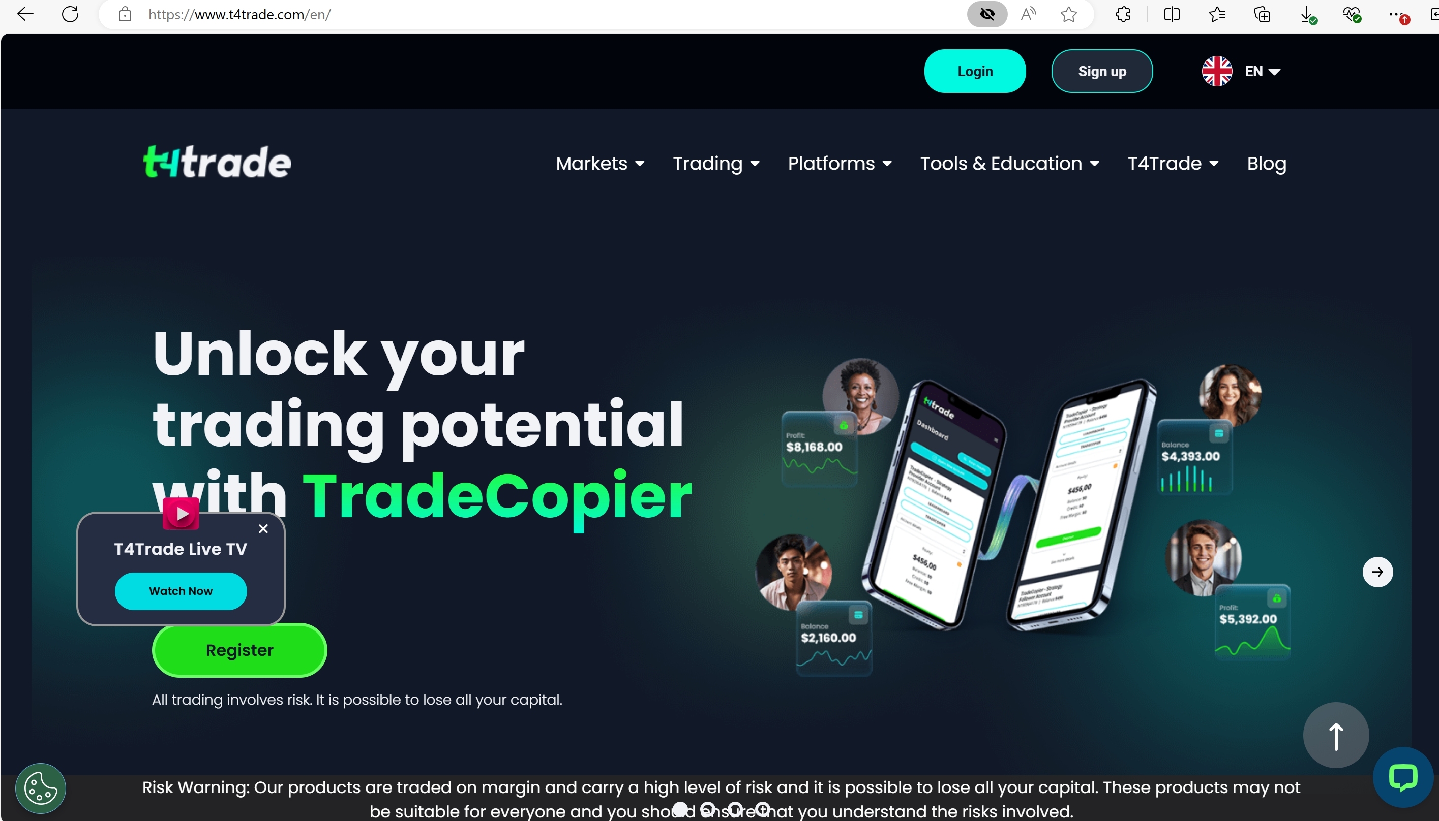 T4Trade's homepage