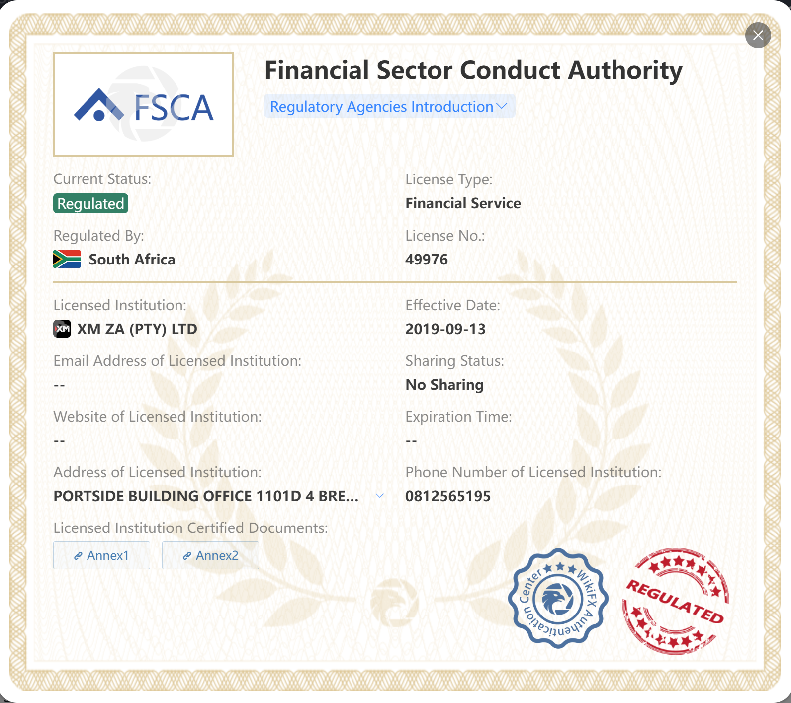 FSCA license